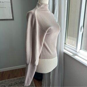 Blush/Nude sweater with balloon sleeves